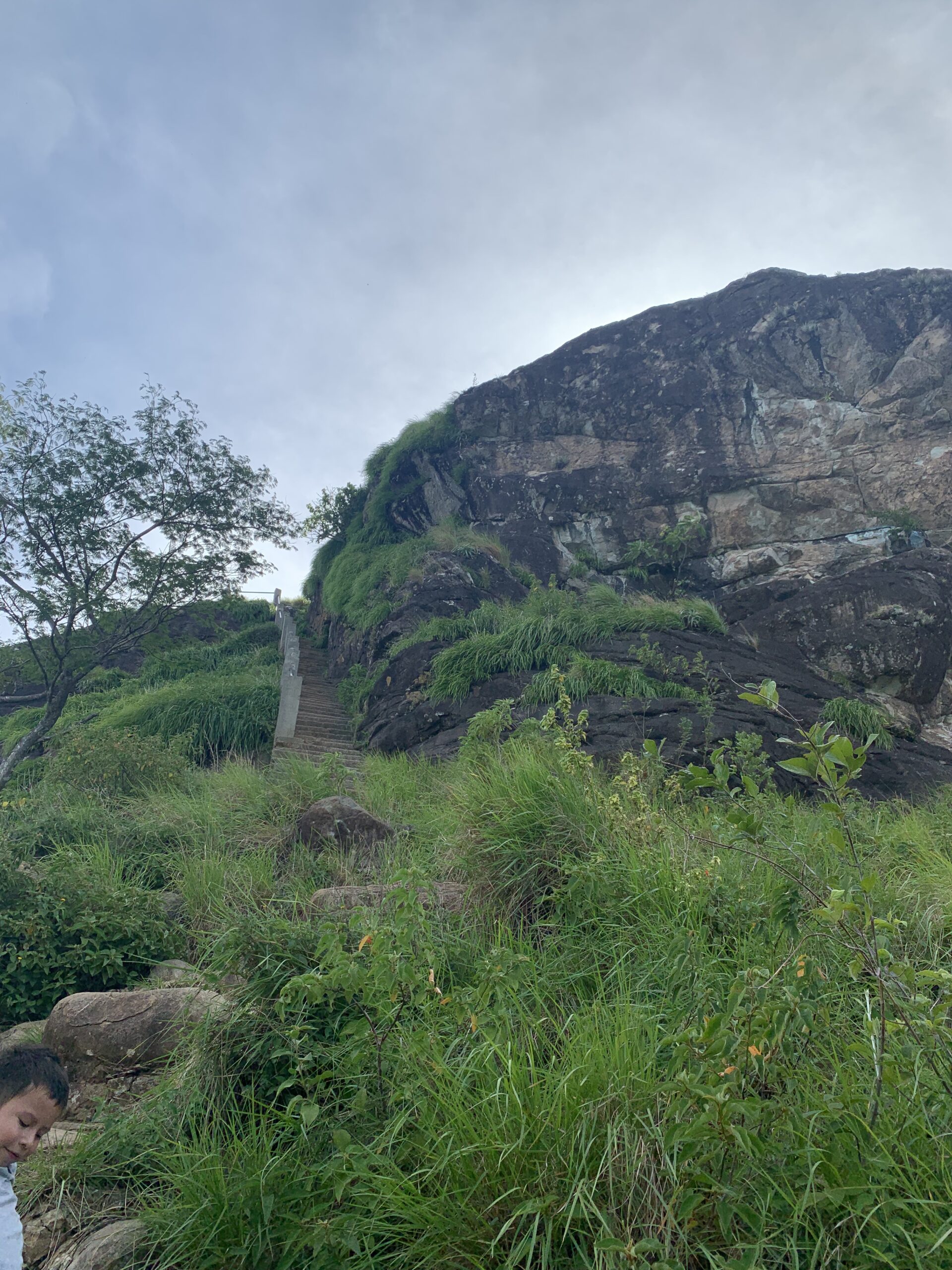 stairs leading to the top of Peñón de Comasagua