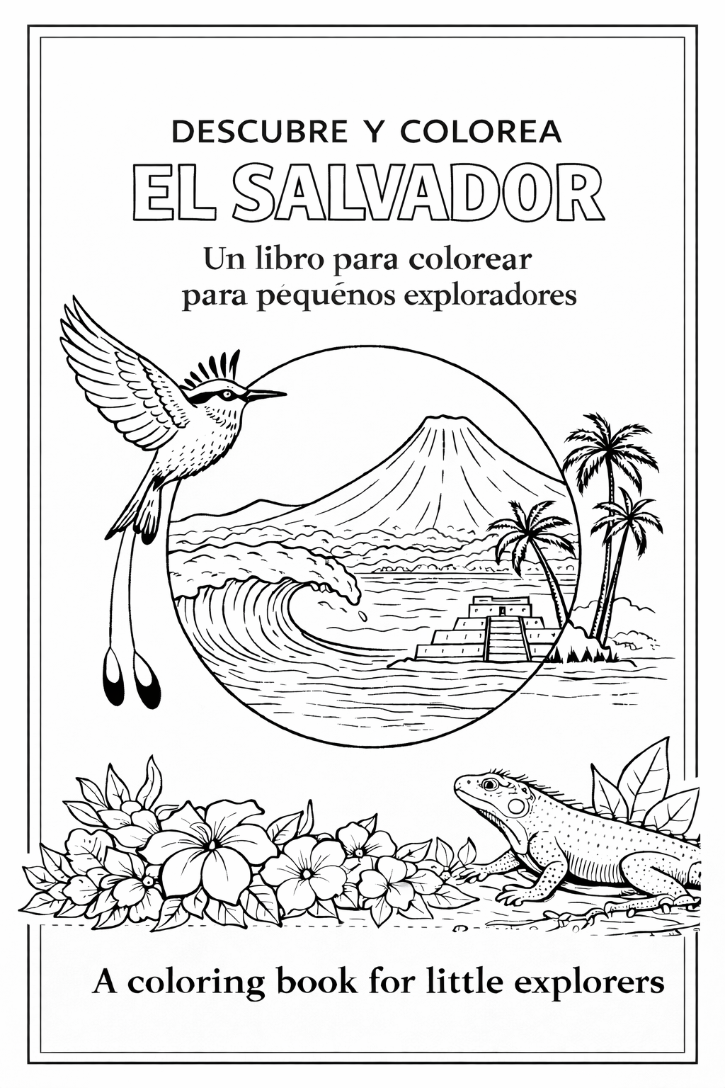 Libro para Colorear de El Salvador para Niños